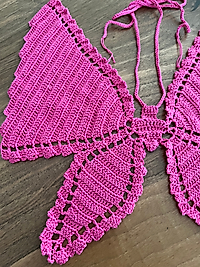 Kelebek Crop El Yapımı Mısır Pamuğu Pembe